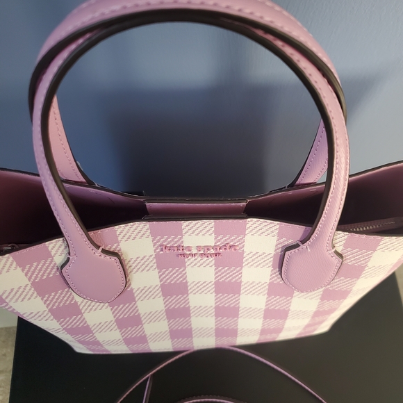 Kate Spade Bleecker Gingham Medium Crossbody. New With Tag. Dust Bag Included. - Picture 3 of 13